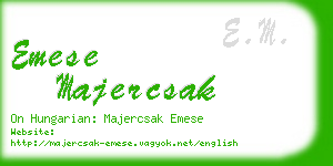 emese majercsak business card